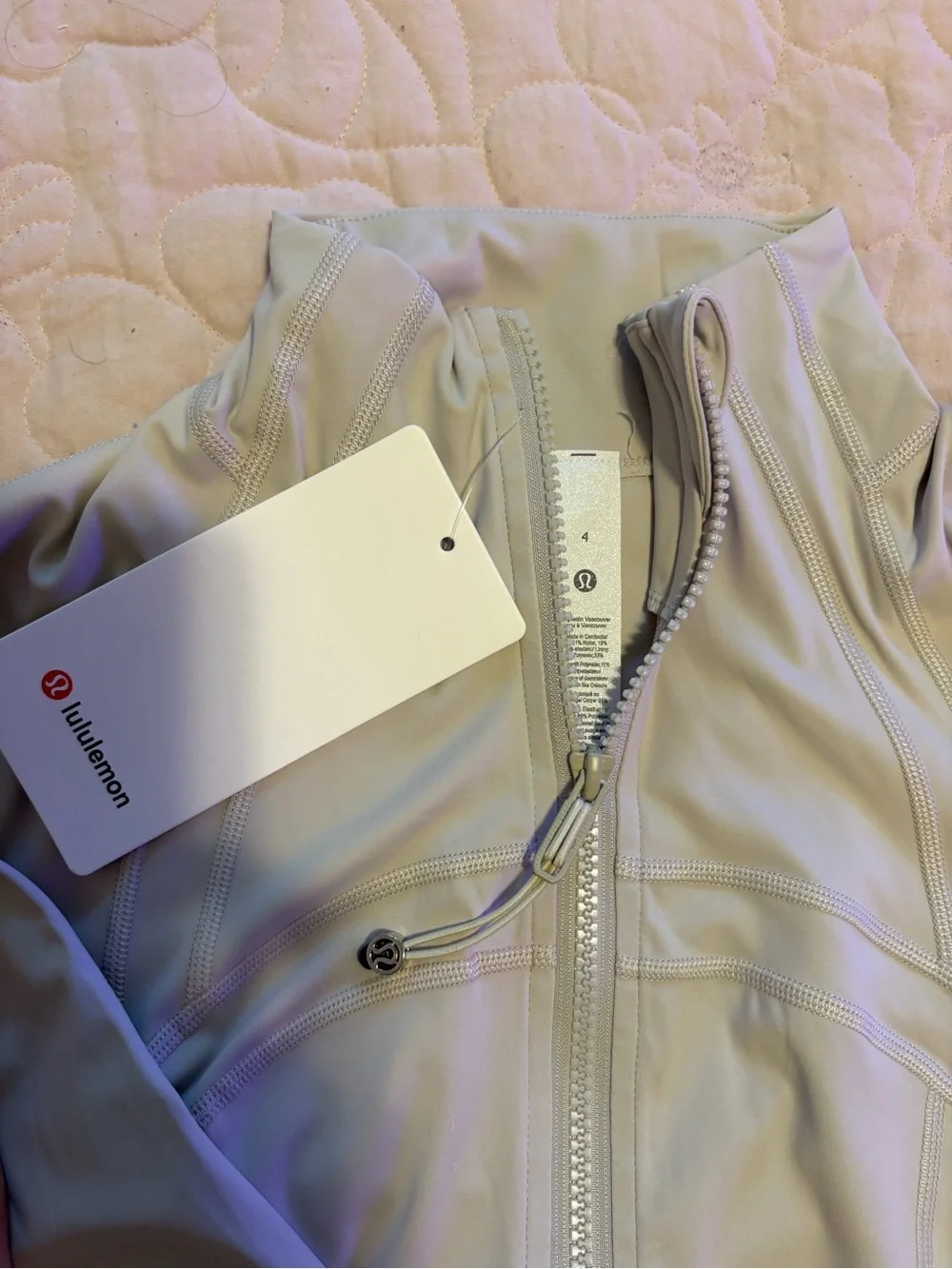 lululemon athletica Light Gray Bomber-Style Full-Zip Jacket
